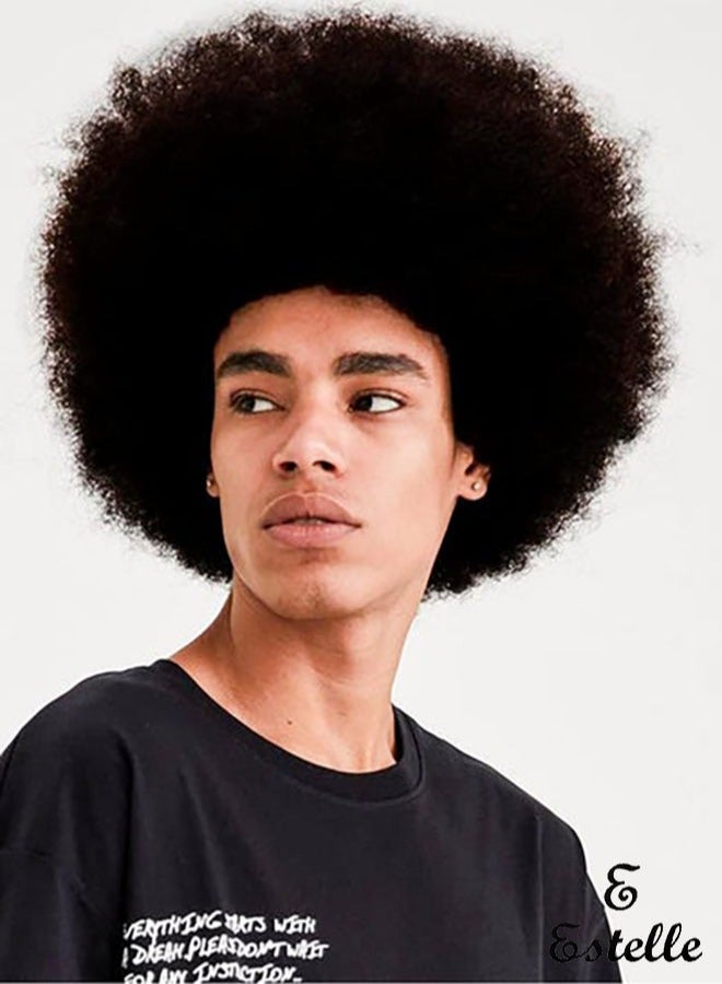 إستيل ملابس تنكرية للرجال، أغطية رأس، قطعة شعر مجعدة ومنفوشة متفجرة مع مادة ألياف مقاومة للحرارة بطول 16 سم لارتداء أنيق ومتين، دعامة مثالية للحفلات للمناسبات التي لا تُنسى - Image 1