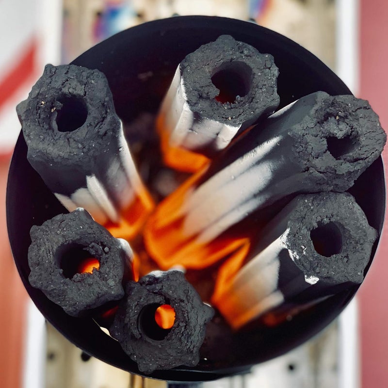 CHARBLOX 10LB Ultra Premium Grilling Charcoal Logs - 100% Natural, Lasts 5 Hours, Sustainable, for Grilling/BBQ/Smoker/Big Green Egg/Kamado/Ceramic Grill/Weber/Yakitori, Thai/Binchotan Alternative - Image 4