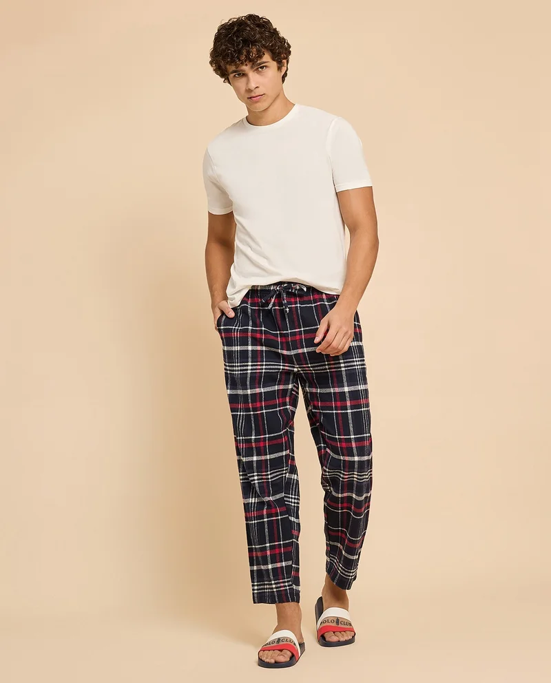 أر أند بي Plaid Lounge Pants with Drawstring Waist