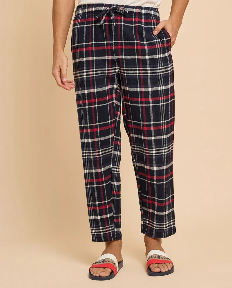 أر أند بي Plaid Lounge Pants with Drawstring Waist