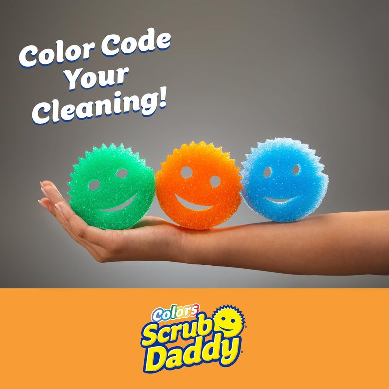 Scrub Daddy Colors - Kitchen Sponge Variety Pack - Scratch-Free Multipurpose Dish Sponges - BPA Free & Made with Polymer Foam - Stain & Odor Resistant (3 Count  2 Pack) - Image 2