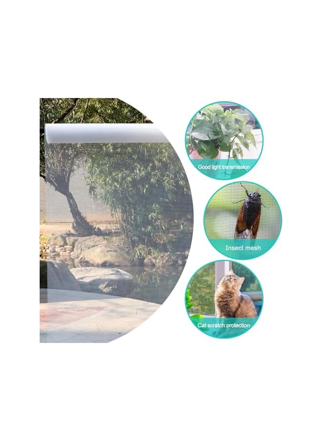 The Bros Mosquito Net for Windows, 3 Pack Washable Mesh & 6 PCS Screen Mesh Repair Patch, Universal DIY Self-Adhesive Window Screen Netting - Image 2