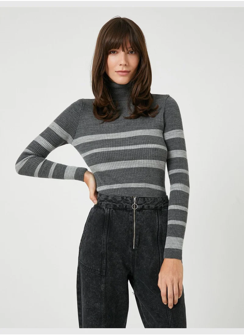 كوتون Tricot Turtleneck Sweater Slim Fit