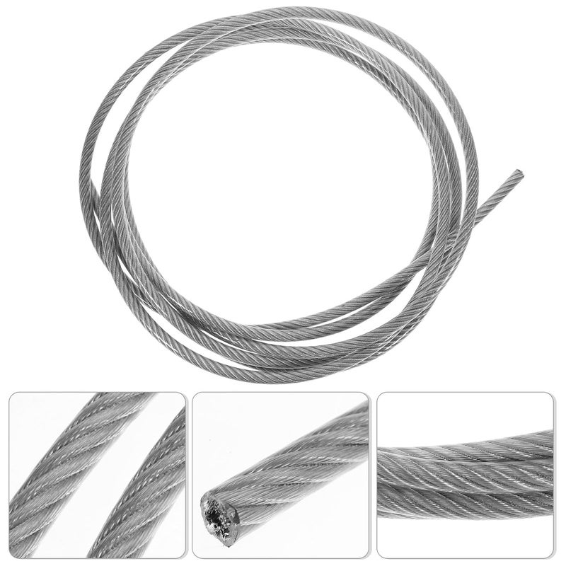 3/8 X 15 Flexible Steel Wire Rope PVC Coated Wire Cable Heavy Duty Corrosion Resistant Clothesline for Outdoor Use - Image 5