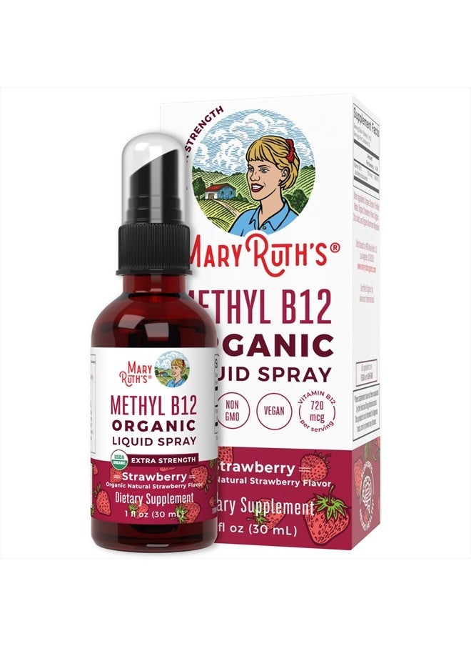 Vitamin B12 Spray | USDA Organic Vitamin B12 Liquid Spray | B12 Vitamin Supplement Liquid for Nerve Function | Liquid Vitamin B12 for Energy Support | Vegan | Non-GMO | Gluten Free | 1 Fl Oz - pzsku/ZCD6CEA036C3410EAFA2BZ/45/_/1715595528/992826bf-84eb-4fed-9c5c-94431481c13e