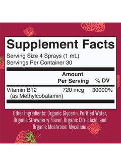 MaryRuth Organics Vitamin B12 Spray | USDA Organic Vitamin B12 Liquid Spray | B12 Vitamin Supplement Liquid for Nerve Function | Liquid Vitamin B12 for Energy Support | Vegan | Non-GMO | Gluten Free | 1 Fl Oz  - Image 5