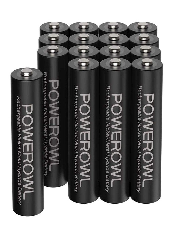POWEROWL AA Rechargeable Batteries 2800mAh High Capacity Batteries 1.2V NiMH Low Self Discharge Pack of 16 - Image 1