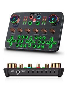 Sunbmebge K600 Live Sound Card Audio Mixer,Audio Interface with DJ Mixer Live Sound Effects Voice Changer,48V Phantom Power,Podcast Mixer for Phone PC Live Streaming Recording Tiktok YouTube Gaming  - Image 1
