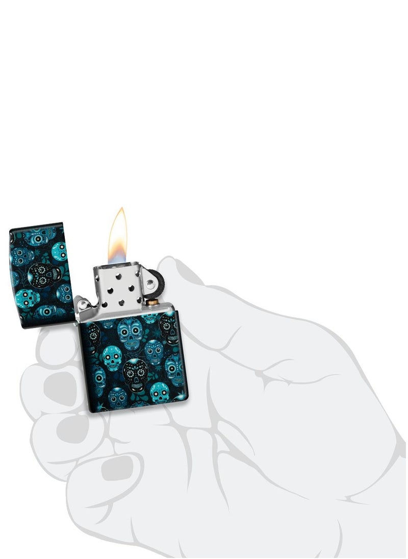 Zippo - 46017 49193 Sugar Skulls Design Glow In The Dark Windproof Lighter - Image 1