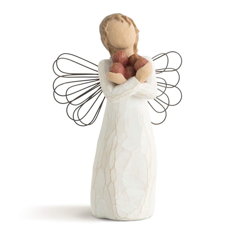 Willow Tree Good Health Angel, an Abundance of Health and Happiness, Holding Apples as Symbol of Hope and Healing, Thank You to Teachers, or Hospitality Gift, Sculpted Hand-Painted Figure - Image 1
