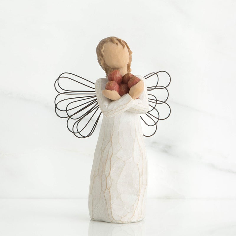Willow Tree Good Health Angel, an Abundance of Health and Happiness, Holding Apples as Symbol of Hope and Healing, Thank You to Teachers, or Hospitality Gift, Sculpted Hand-Painted Figure - Image 2