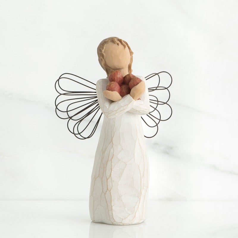 Willow Tree Good Health Angel, an Abundance of Health and Happiness, Holding Apples as Symbol of Hope and Healing, Thank You to Teachers, or Hospitality Gift, Sculpted Hand-Painted Figure - Image 3