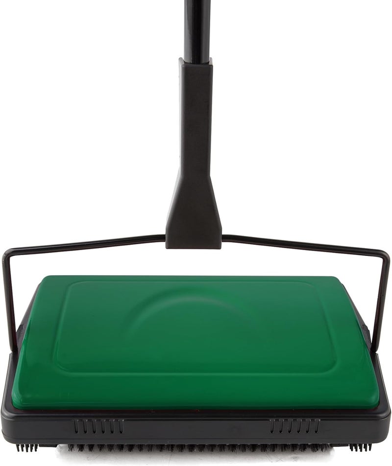 YOCADA Carpet Sweeper Cleaner for Home Office Low Carpets Rugs Undercoat Carpets Pet Hair Dust Scraps Paper Small Rubbish Cleaning with a Brush Green - Image 1