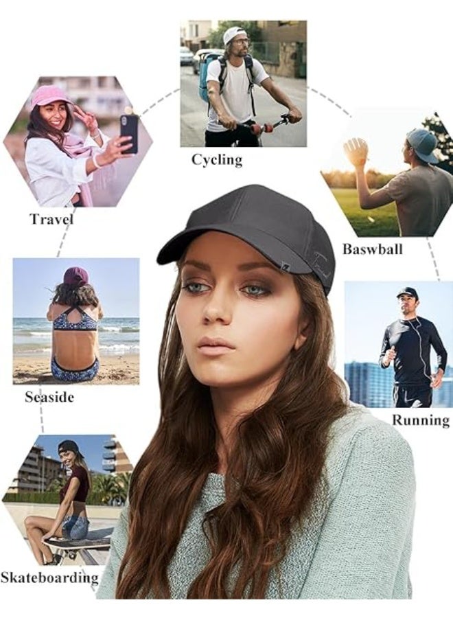 HZYH NimbusNote Men's Baseball Cap, Adjustable Plain Embroidery Trucker Cap, Breathable Sun Hat for Women  Unisex - Image 5