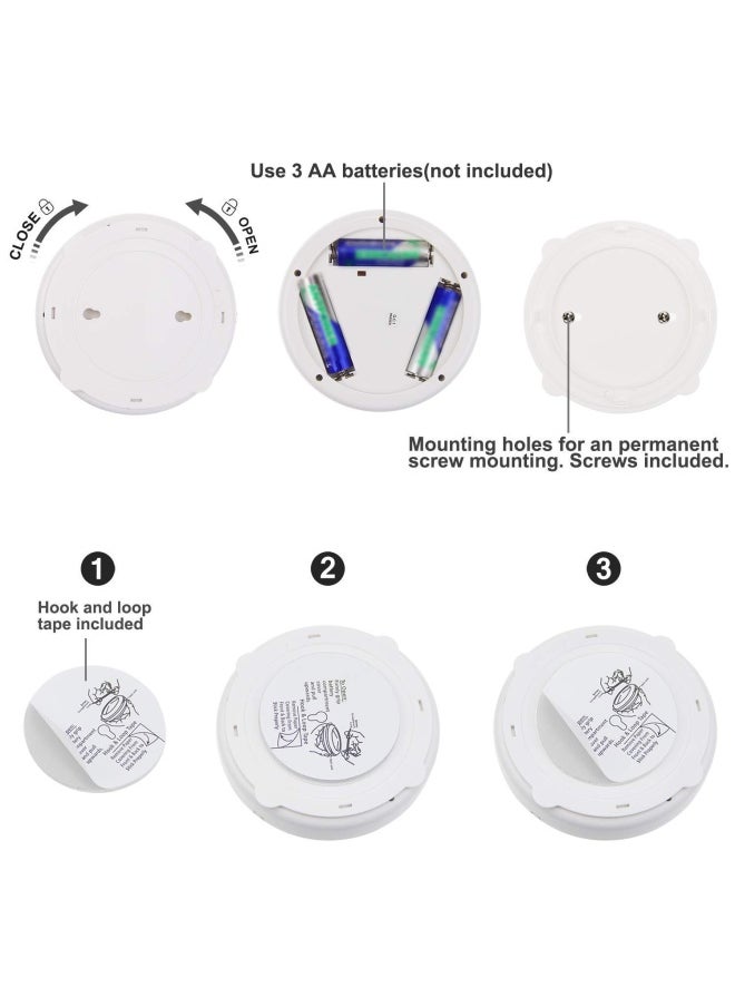Generic - Honwell  LED Spotlight 2 Pack LED Accent Lights Wireless Puck Light with Remote and AA Powered Warm White Light Closet Light with Rotatable Lights Head Stick-on Anywhere Indoor-110 Lumens - Image 1