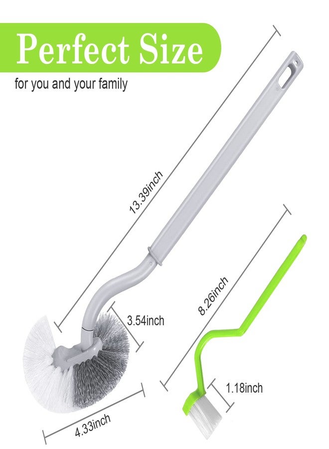 WOBEVB 2Pcs Curved Toilet Bowl Brush Without Holder for Bathroom Deep Cleaning, Toilet Brush Durable Under The Rim Household Cleaning Brushes - Image 4
