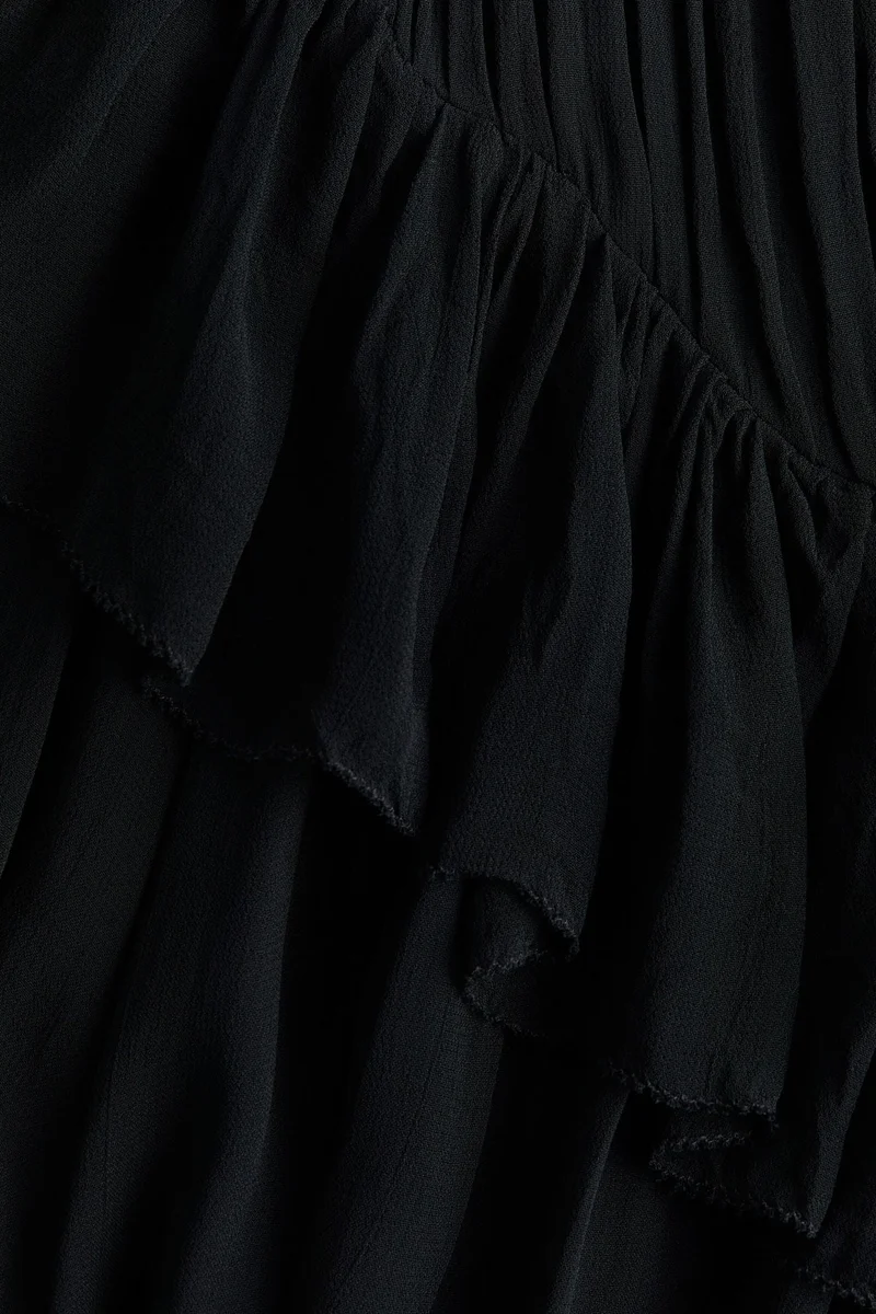 اتش اند ام بلوزة من الشيفون بتفاصيل مكشكشة