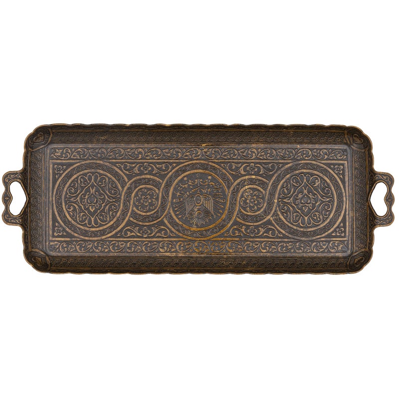 Alisveristime Turkish Ottoman Coffee Tea Beverage Serving Rectangle Tray (Small Tray) (13 INC*5.5 INC) (Autentic) - Image 1