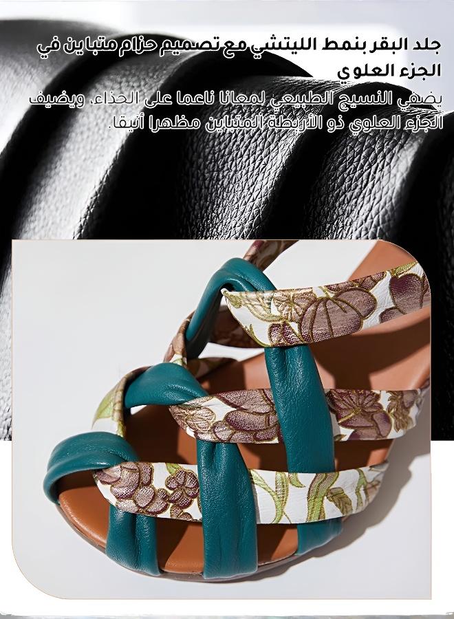 Casual High-Heeled Sandal with Soft Surface - Image 4