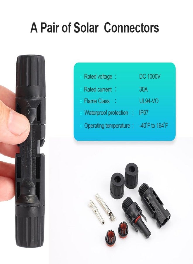IGOYE 10PCS IP67 Waterproof Solar Connector Solar Panel Cable 5 Pairs PV Connectors Male/Female (5Pairs 10AWG) - Image 5