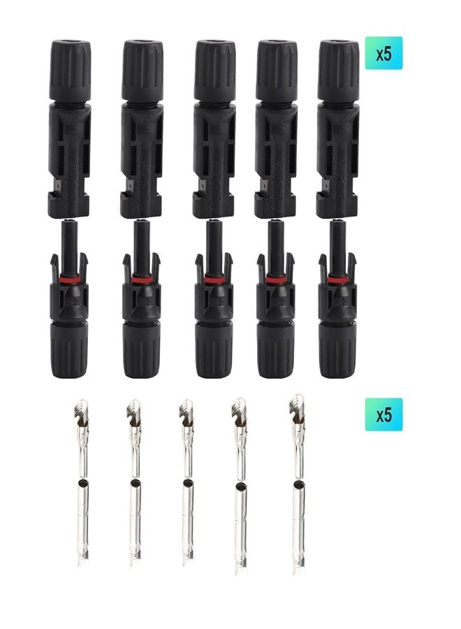IGOYE 10PCS IP67 Waterproof Solar Connector Solar Panel Cable 5 Pairs PV Connectors Male/Female (5Pairs 10AWG) - Image 2