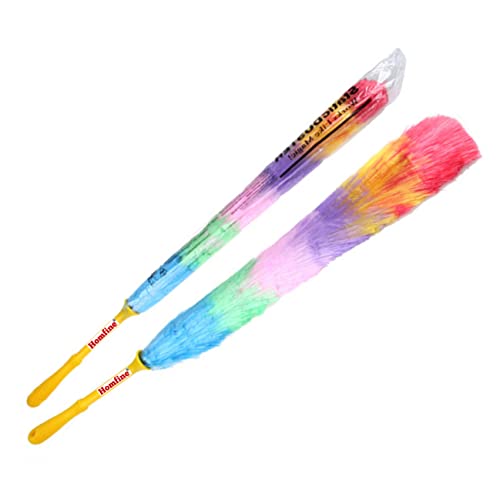 Homfine Pack of 2 Works Like Magic Fiber Static Feather Duster for Dusting, Home Cleaning Multipurpose Use (Multi Colour, 2 Pcs) Billy Duster Black and Yellow - Image 3