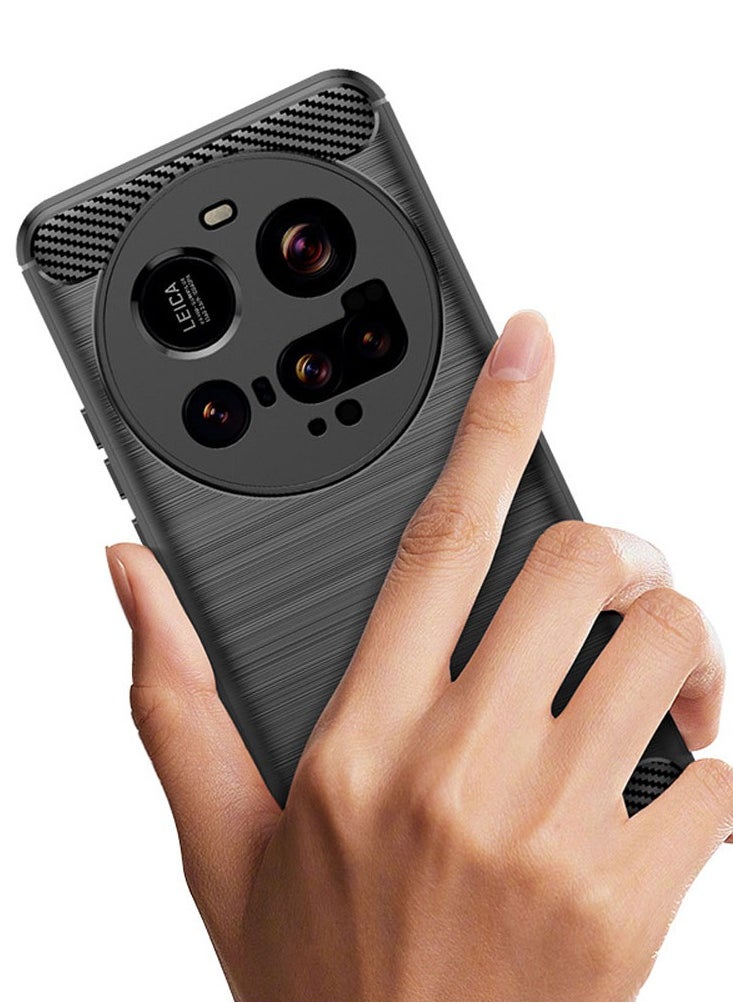 General Case Compatible with Xiaomi 15 Ultra 5G, Soft TPU Carbon Fiber Texture Anti-Scratch Shockproof Phone Case Ultra Slim Anti-Drop Rugged Bumper Cover for Mi 15 Ultra  - Image 2