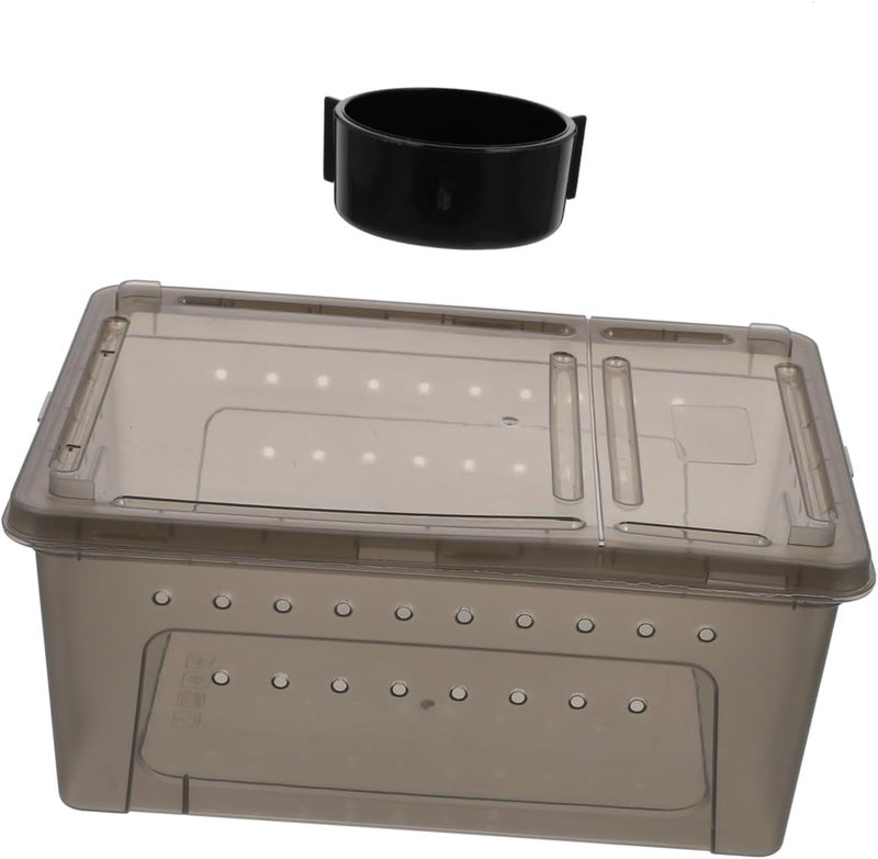DOITOOL 2 Pack Reptile Case Snake Box Feeder Plastic Reptile Breeding Box for Pet - Image 1