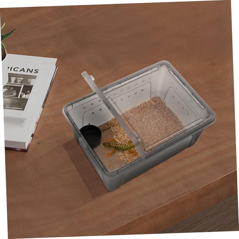DOITOOL 2 Pack Reptile Case Snake Box Feeder Plastic Reptile Breeding Box for Pet - Image 4