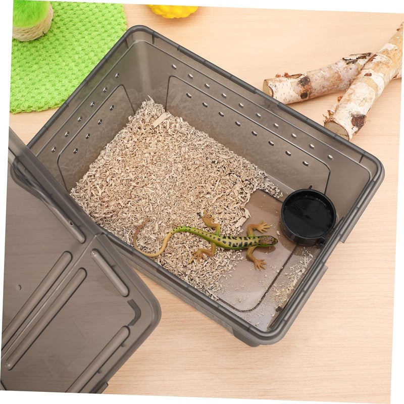 DOITOOL 2 Pack Reptile Case Snake Box Feeder Plastic Reptile Breeding Box for Pet - Image 5
