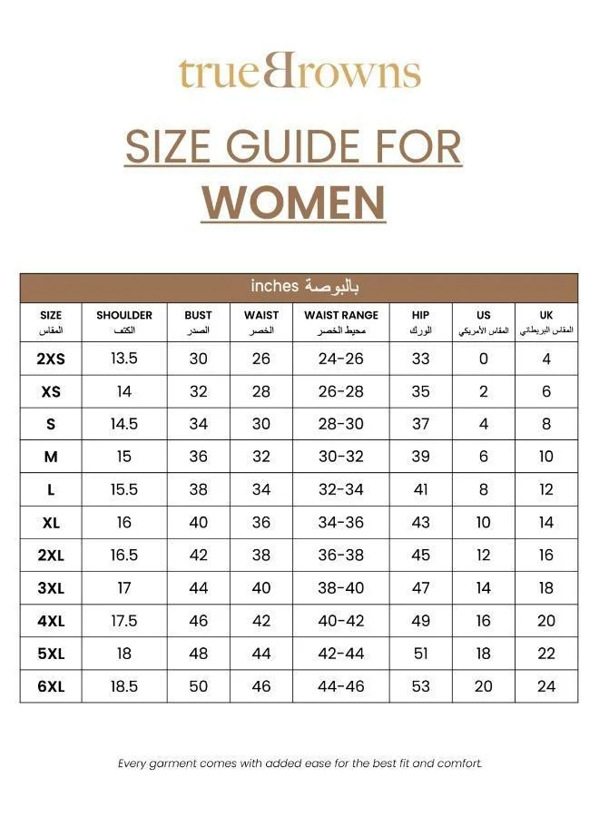 ترو برونز طقم قطن أبيض مطرز