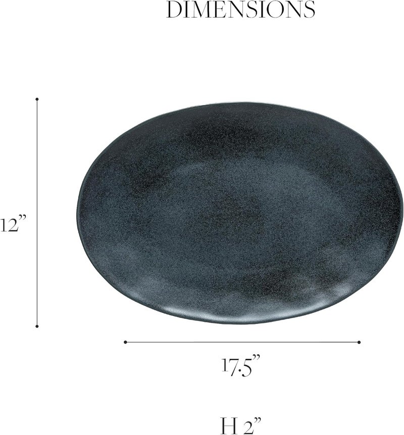 Costa Nova Ceramic Stoneware 18 Oval Platter  Livia Collection White  Microwave Dishwasher Oven  Freezer Safe Dinnerware  Food Safe Glazing  Restaurant Quality Serveware - Image 2