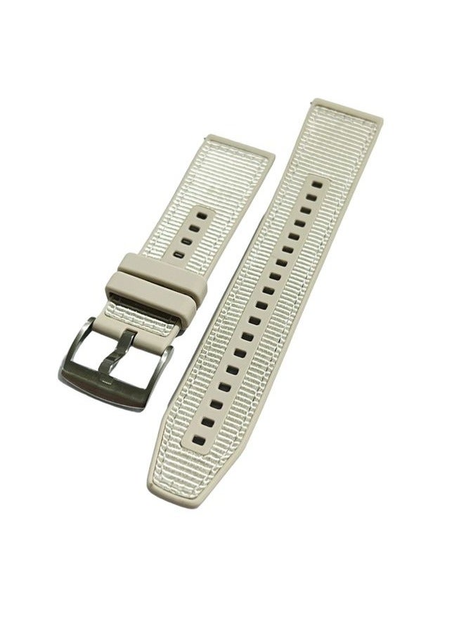 Watch Huawei Watch GT4 Nylon braided silicone composite watch strap, 22MM Watch Band Compatible with Huawei Watch GT4/ GT3/GT 3 Pro 46mm/Watch GT 2 Pro/GT2 46mm Starlight - Image 2