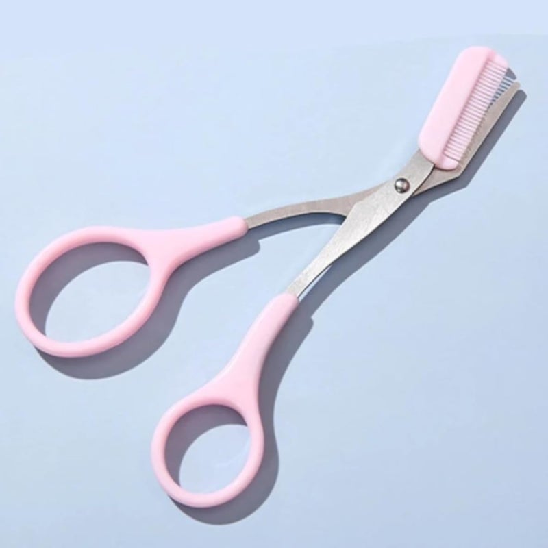 Women's Eyebrow Trimming Comb Eyelash Hair Clipper Makeup Liner Tool (MultiColor)