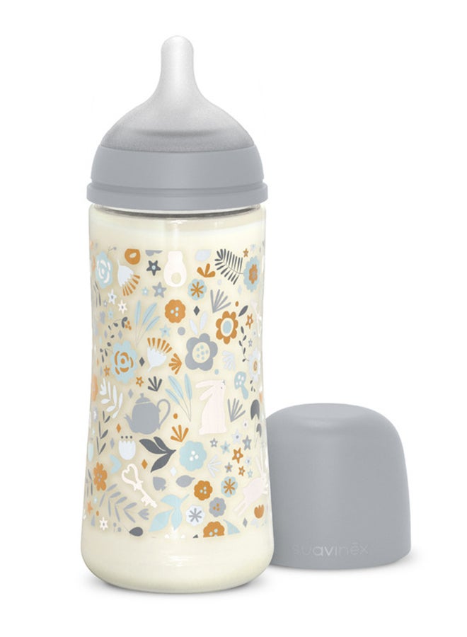 SUAVINEX Polyamide Baby Feeding Bottle With Thick-Flow Physiological Nipple Teat, Mimics Natural Breastfeeding Experience, +6 Months 360Ml - Blue - Image 1