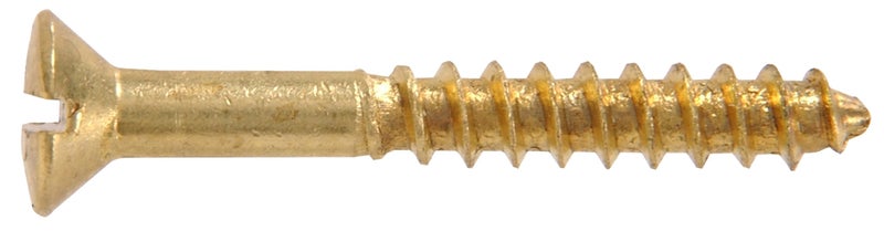 Hillman 1166 Brass Oval Head Slotted Wood Screw 6 x 78 in 48Pack