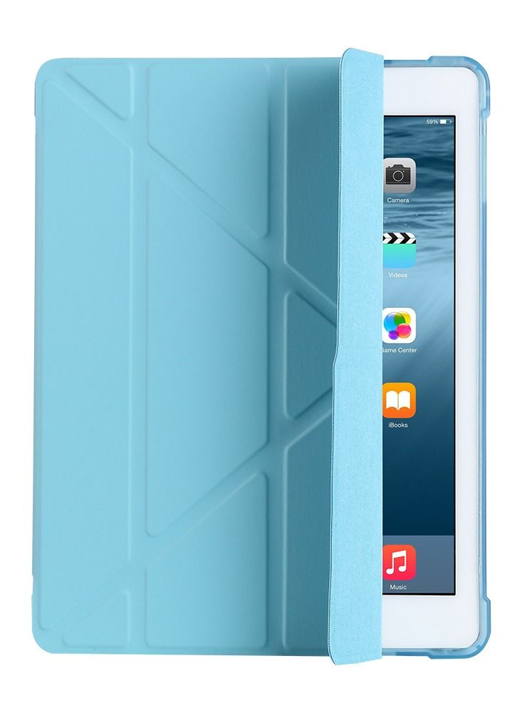 Loquat Sky blue IPad Case With Pen Slot
