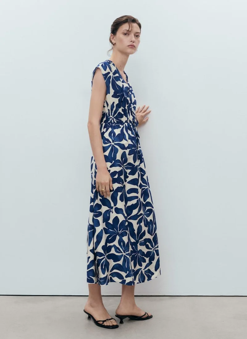 MANGO Long Printed Dress