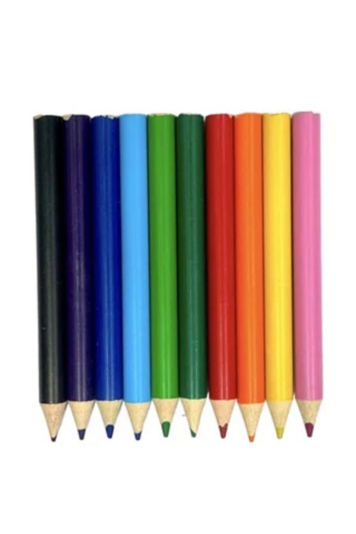 الوان الخشب بجميع الالوان بخامات نظيفة القلم القصير العلبة: ١٢ لون - Image 2