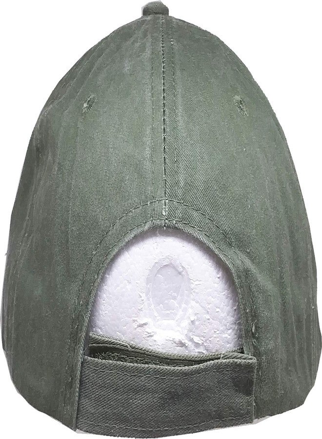 Eagle Crest Military Veteran U.S. Flag Cap, Green, Adjustable - Image 2