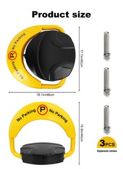 HomarKet Intelligent Remote Control Parking Lock with Collision Alarm, Parking Barrier, Cylindrical Lock, Double Lock Design to Prevent Others from Occupying the Parking Space  - Image 2