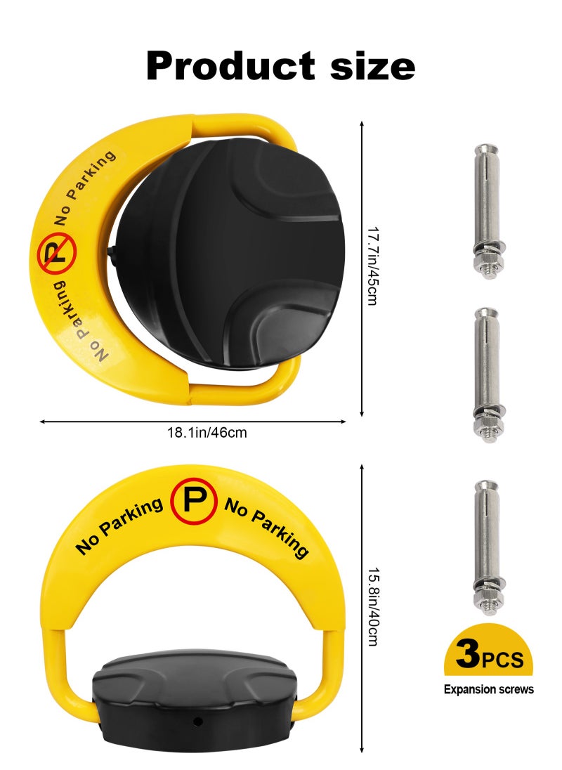 HomarKet - Intelligent Remote Control Parking Lock with Collision Alarm, Parking Barrier, Cylindrical Lock, Double Lock Design to Prevent Others from Occupying the Parking Space - Image 1