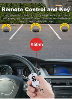 HomarKet Intelligent Remote Control Parking Lock with Collision Alarm, Parking Barrier, Cylindrical Lock, Double Lock Design to Prevent Others from Occupying the Parking Space  - Image 5