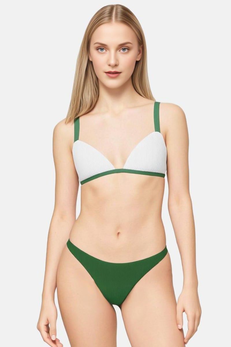 Aerie Women Textured Pull On Panty, Green  - Image 1