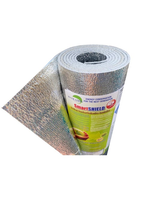 Smartshield -3Mm 16Inx10Ft Reflectiveinsulation Roll Foam Core Radiant Barrier Thermalinsulation Shield - Engineered Foil