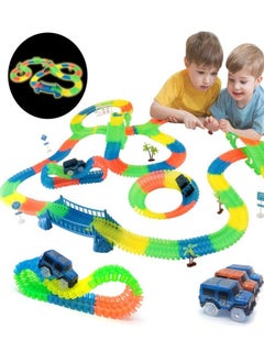 Generic Magical Light Up Twisting Glow In The Dark Race Tracks - Magical Twister Race Track Toy Cars  - Image 1