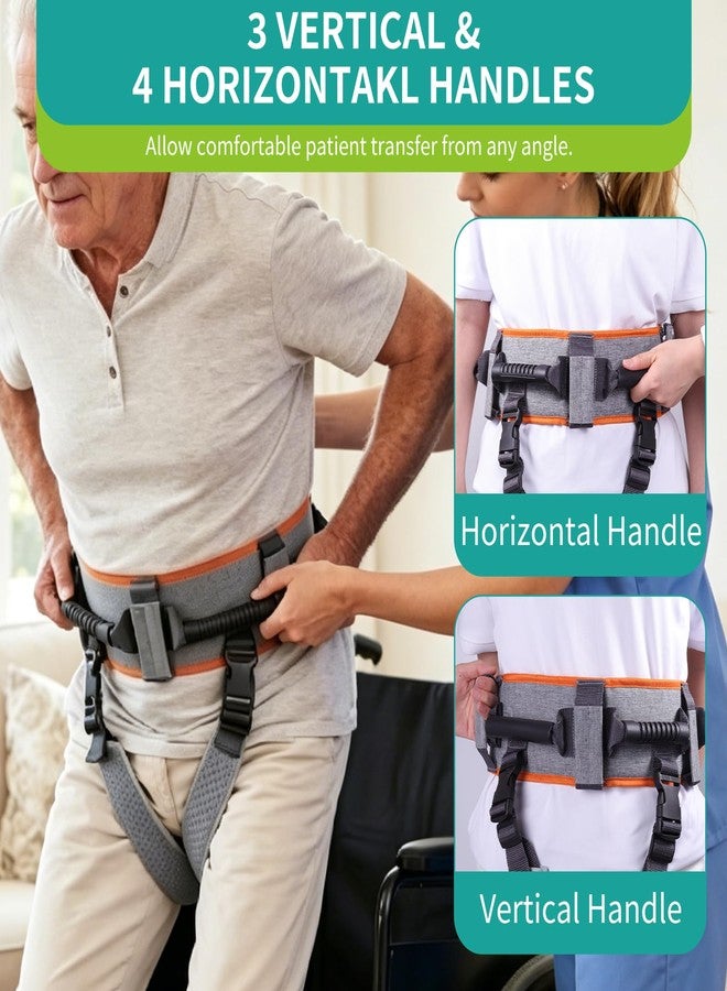 lefeke Gait Belt for Seniors - Transfer Belt with 7 Padded Handles | Medical Gate Belt for Elderly with Quick Release Buckle for Physical Therapy, Handicap & Elderly Mobility Assistance (M) - Image 5