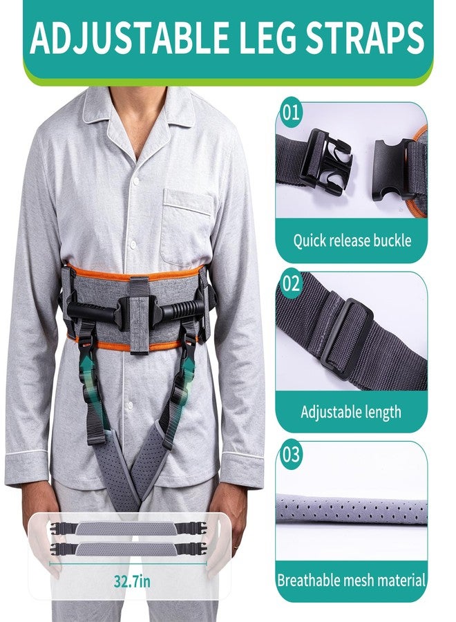 lefeke Gait Belt for Seniors - Transfer Belt with 7 Padded Handles | Medical Gate Belt for Elderly with Quick Release Buckle for Physical Therapy, Handicap & Elderly Mobility Assistance (M) - Image 4
