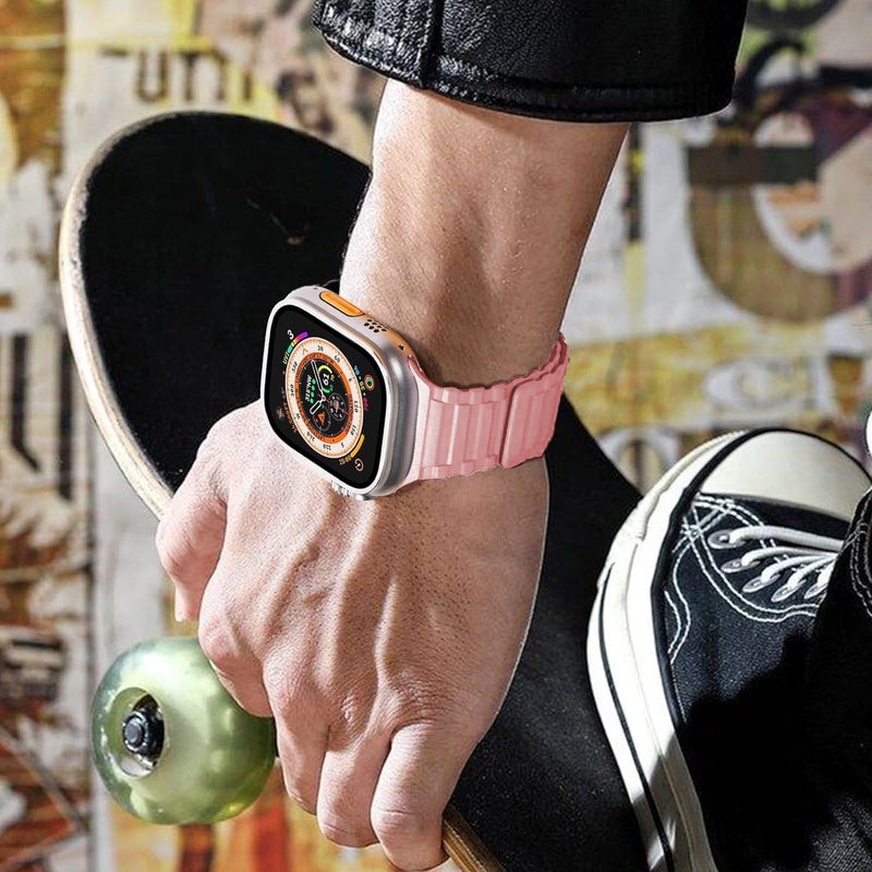 Wowstrap Magnetic Bands for Apple Watch Band 40mm 41mm 45mm 44mm 49mm iWatch band 38mm 42mm 46mm Women/Men,Soft Silicone Strap for Apple Watch Series 11 10 9 8 7 6 5 4 3 SE 3/2nd Ultra/3/2 49 44 41 45 46 mm - Image 2