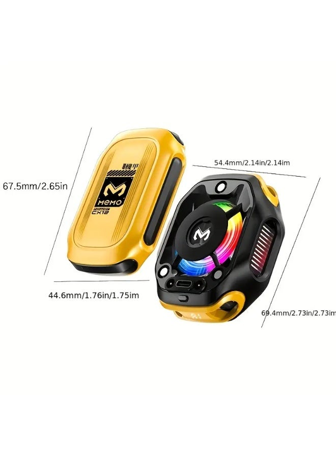 Memo 2025 MEMO CX12, external cooling fan for mobile phones, modular design, rapid cooling, with digital display, magnetic detachable design, USB charging, portable cooling device, modern phone accessories, lightweight design, efficient cooling system, detachable mobile fan, suitable for travelers and office workers. - Image 5